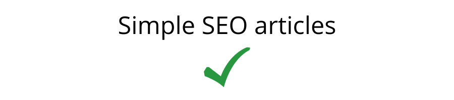 Simple SEO articles
